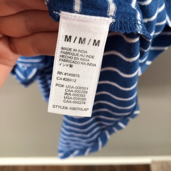 Amuse Society Striped Tank Blue Sz Medium - Picture 7 of 8